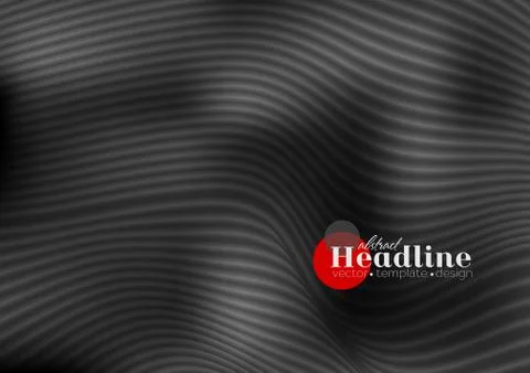 Abstract black 3d waves and lines pattern 스톡 일러스트