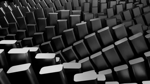 Abstract Black 4K Motion Graphics Shifting Pillars Stock Footage 316118615