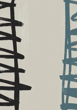 Abstract Black and Blue Brush Grid Background Stock Illustration