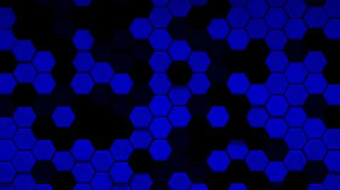 Abstract black and blue hexagonal background. Embossed Hexagon, honeycomb bla Illustrazione stock