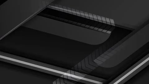 Abstract black and gray geometric line pattern on black background  Stock Footage 295908099