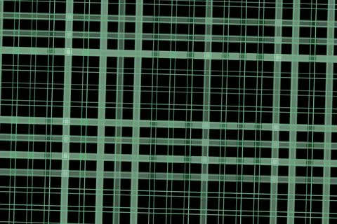 Abstract black and gray grid pattern with green lines Stock Illustration