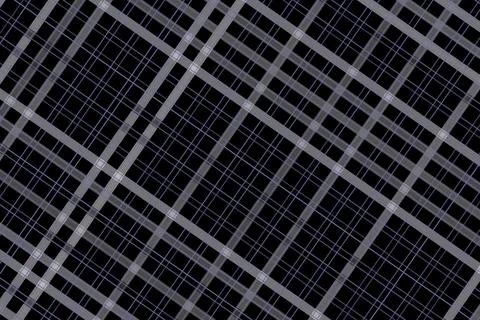 Abstract black and gray grid pattern with intersecting lines Stock Illustration