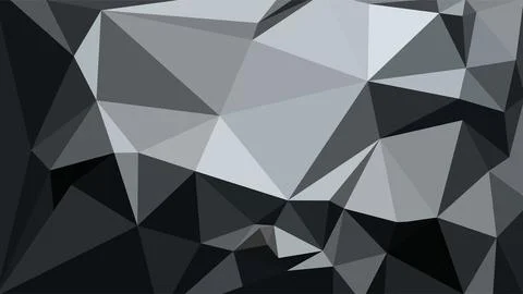 Abstract Black and Gray Low Poly Geometric Vector Background 스톡 일러스트