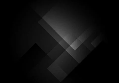 Abstract black and gray square shape layered on dark background イラスト素材