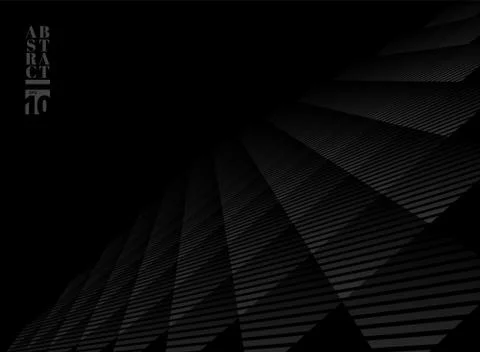 Abstract black and gray subtle lattice square pattern perspective background. Illustrazione stock