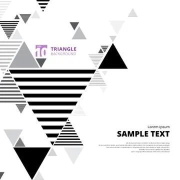 Abstract black and gray triangle composition layout on white background and l Stock Illustration
