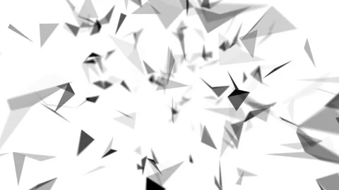 Abstract black and gray triangles render 3d blur. Computer generated polygonal Stock Footage 231410945
