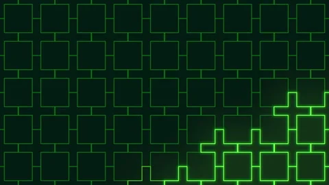 Abstract black and green grid pattern - excellent for website or app background Stock Footage 303540623
