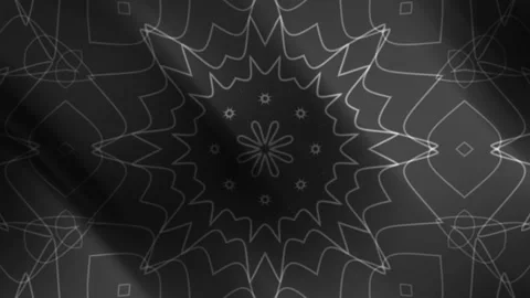 Abstract black and grey gradient background with geometric mandala patterns Stock Footage 344917656