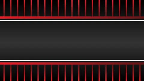 Abstract Black and Red Background with Vertical Lines and a Central Frame Stock Illustration
