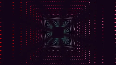 Abstract black and red dot pattern on dark background Stock-Footage 258905844