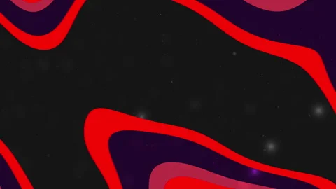Abstract black and red flowing shapes on black background video loop Видео 331060251