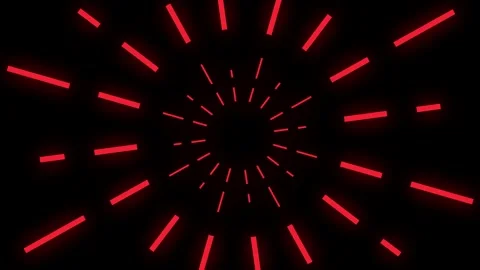 Abstract Black and Red Light Tunnel Graphic Artwork Stock Footage 279432455