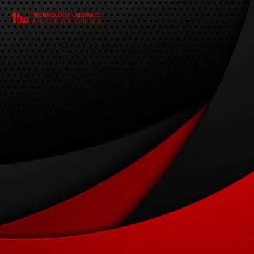 Abstract black and red technology gradient color design of tech template Stock-Illustration