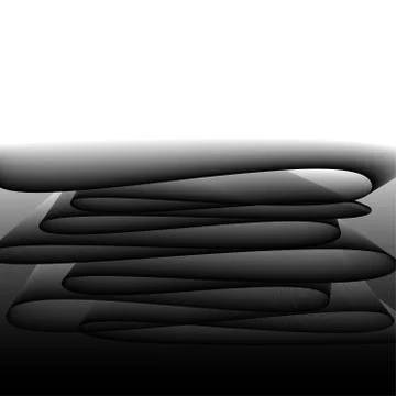 Abstract black and shadow wave on the white background. Stock Illustration