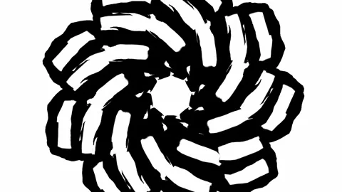 Abstract black and white animation Full-HD Stock-Footage 254545239