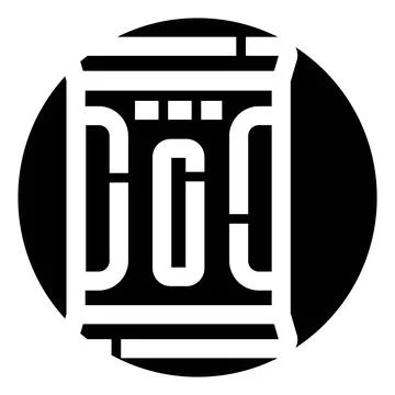 Abstract black and white architectural letter logo design Stock Illustration