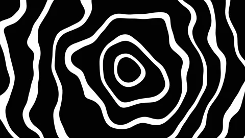 Abstract black and white background, wavy lines animation Stock Footage 142607192