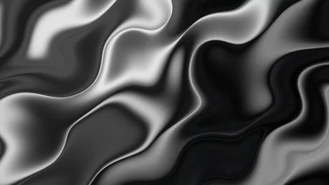 Abstract black and white background animation, animated wavy background Stock Footage 297143519