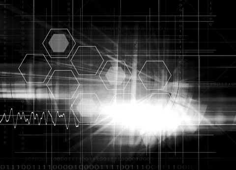 Abstract Black And White Background Stock Illustration