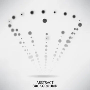 Abstract black and white background with dots and lines on theme Stock Illustration
