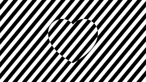 Abstract black and white background with a heart. Stock Illustration