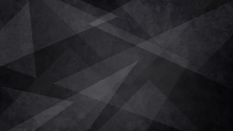 Abstract black and white background with random geometric triangle pattern. Illustrazione stock