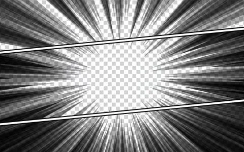 Abstract black and white background art manga comic page template. Vector i.. Illustrazione stock