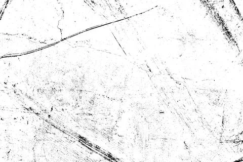 The abstract black and white background texture of a scratched, weathered, cr Stock Photos