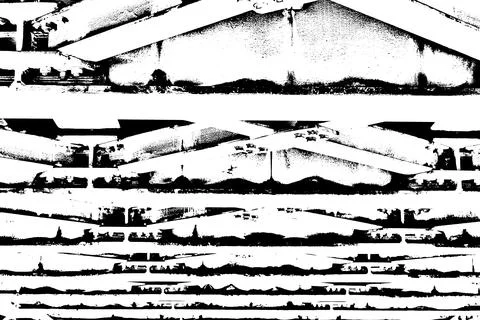 An abstract black and white background image of a structure formed by paralle Stock Photos