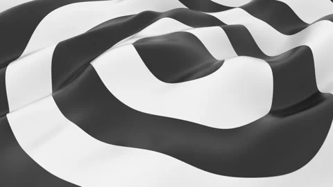 Abstract Black and White Checkered Waves with Smooth Ripples Stock Footage 341926045