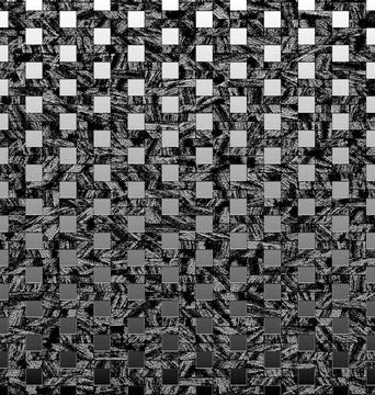 Abstract black and white checkered pattern creating gradient effect Stock Illustration