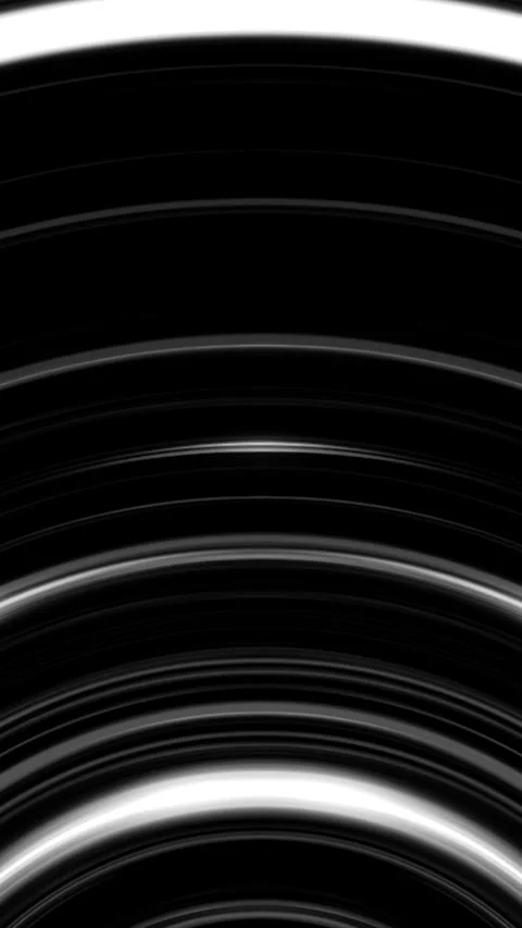 Abstract black and white circle beating on black background. Monochrome Stock Footage 282662091