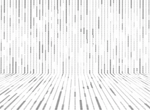 Abstract black and white circle dots pattern lines decoration background. Stock Illustration