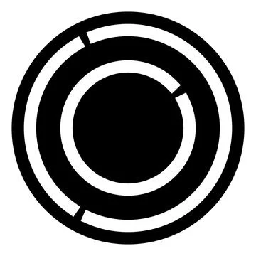 Abstract black and white circle geometry symbol Stock Illustration