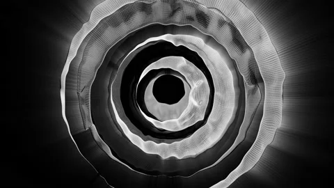 Abstract Black And White Circular Patterns 2 Stock Footage 150769499