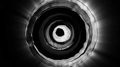 Abstract Black And White Circular Patterns 6 Stock Footage 150781115