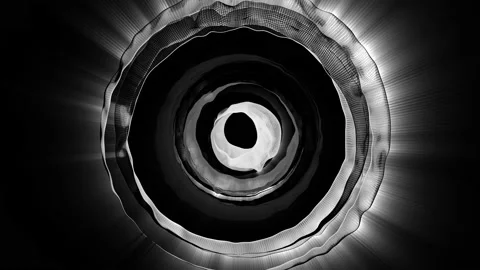 Abstract Black And White Circular Patterns 9 Stock Footage 150786980