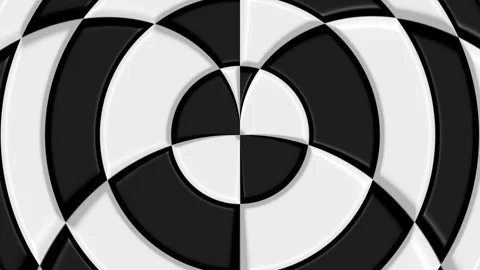 Abstract black and white circular motion background Stock Footage 337324316