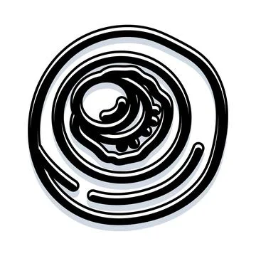 Abstract black and white circular ripple graphic design Stockillustratie