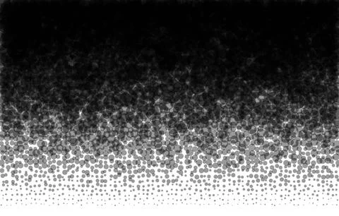 Abstract Black And White Circular Halftone Background Illustrazione stock