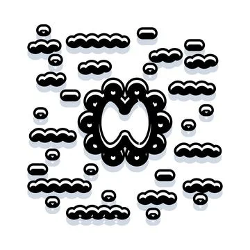 Abstract black and white cloud pattern design Stock Illustration