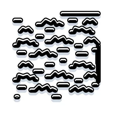 Abstract black and white cloud pattern background イラスト素材