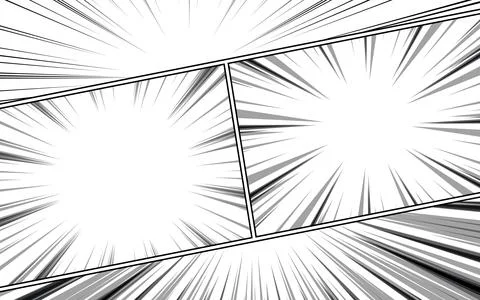 Abstract black and white comic cartoon with set. Stock Illustration