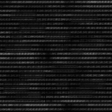 Abstract black and white computer code background pattern. Foto stock