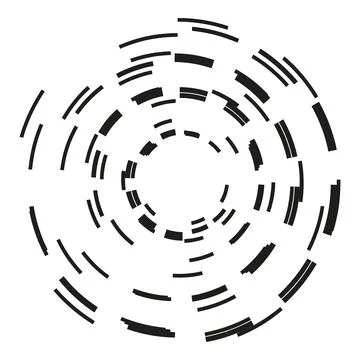 Abstract black and white data glitch circle 库存插图