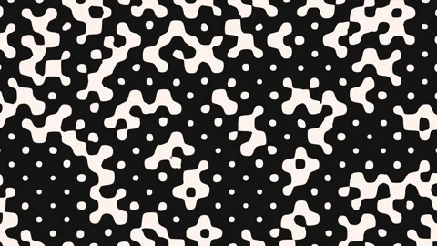 Abstract black and white dot pattern randomly arranged white dots on black Stock Footage 278070088