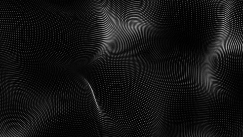 Abstract black and white dot wave technology background with blue light dig.. Stock Footage 296477692