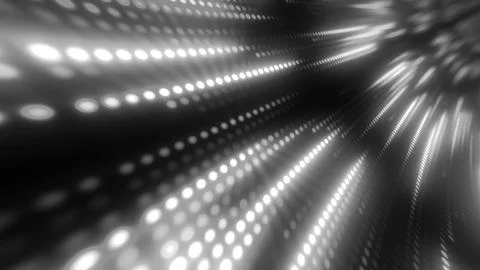 Abstract black-and-white dot pattern with blurred motion effect, creating a s Stock Illustration